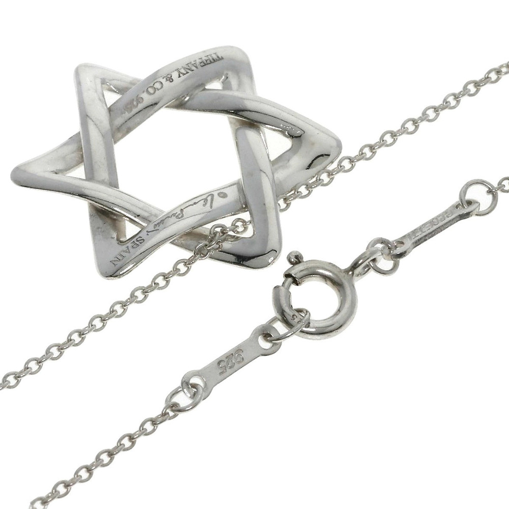 Tiffany Co Star Of David Necklace Sterling Silver